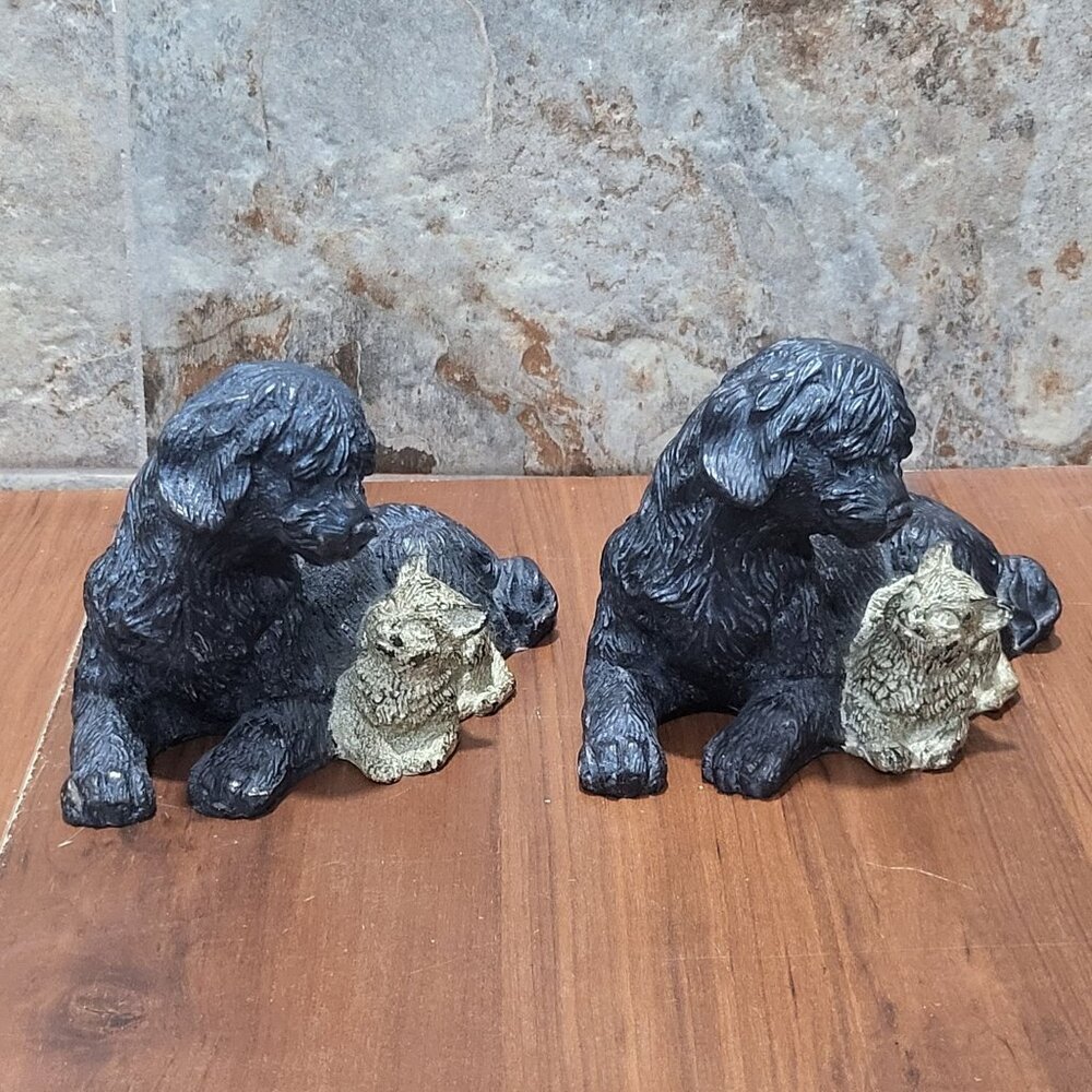 Austin Metal Cast Iron Furry Friends Dog Cat 2006 Pair of 2 - Picture 12 of 12